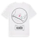White t-shirt med Kuröd t-shirt