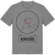 Mid Heather Gray t-shirt med Kurveröd t-shirt