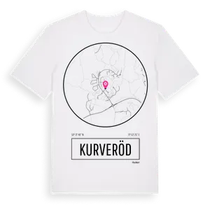 Kurveröd t-shirt – ekologisk bomull t-shirt från Pinshirt