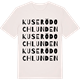 Vintage White t-shirt med Kuseröd och Lunden ordlek t-shirt