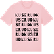 Pink Cotton t-shirt med Kuserud ordlek t-shirt