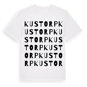 Kustorp ordlek t-shirt – ekologisk bomull t-shirt från Pinshirt