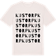 Vintage White t-shirt med Kustorp ordlek t-shirt