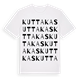 White t-shirt med Kuttakas ordlek t-shirt