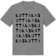 Mid Heather Gray t-shirt med Kuttakas ordlek t-shirt