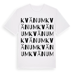 Kvänum ordlek t-shirt – ekologisk bomull t-shirt från Pinshirt
