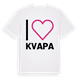 White t-shirt med Jag älskar Kvapa t-shirt stort tryck