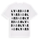 White t-shirt med Kvarnabo ordlek t-shirt