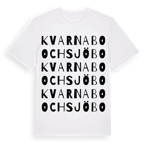 Kvarnabo och Sjöbo ordlek t-shirt – ekologisk bomull t-shirt från Pinshirt