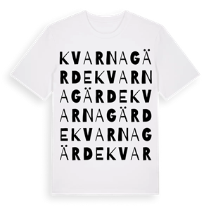 Kvarnagärde ordlek t-shirt – ekologisk bomull t-shirt från Pinshirt