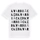 White t-shirt med Kvarnbäcken ordlek t-shirt