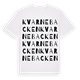 White t-shirt med Kvarnebacken ordlek t-shirt