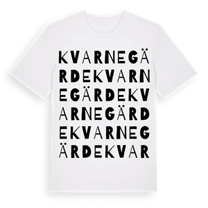 Kvarnegärde ordlek t-shirt – ekologisk bomull t-shirt från Pinshirt
