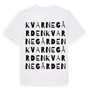 Kvarnegården ordlek t-shirt – ekologisk bomull t-shirt från Pinshirt
