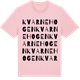 Pink Cotton t-shirt med Kvarnehogen ordlek t-shirt