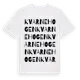 White t-shirt med Kvarnehogen ordlek t-shirt