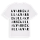White t-shirt med Kvarnekulla ordlek t-shirt