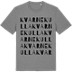 Mid Heather Gray t-shirt med Kvarnekulla ordlek t-shirt
