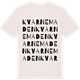 Vintage White t-shirt med Kvarnemaden ordlek t-shirt