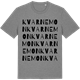 Mid Heather Gray t-shirt med Kvarnemon ordlek t-shirt