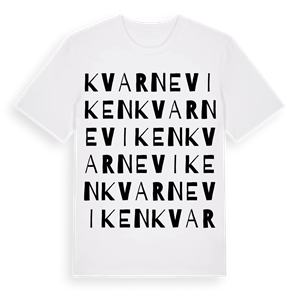 Kvarneviken ordlek t-shirt – ekologisk bomull t-shirt från Pinshirt