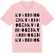 Pink Cotton t-shirt med Kvarnhogen ordlek t-shirt