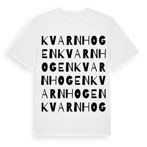 Kvarnhogen ordlek t-shirt – ekologisk bomull t-shirt från Pinshirt