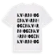 White t-shirt med Kvarnhogen ordlek t-shirt