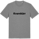Mid Heather Gray t-shirt med Kvarnkärr fetstil t-shirt