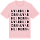 Pink Cotton t-shirt med Kvarnliderna ordlek t-shirt