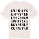 Vintage White t-shirt med Kvarnlyckan ordlek t-shirt