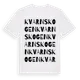 White t-shirt med Kvarnskogen ordlek t-shirt
