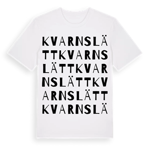 Kvarnslätt ordlek t-shirt – ekologisk bomull t-shirt från Pinshirt