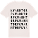Vintage White t-shirt med Kvarntorp ordlek t-shirt