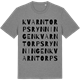Mid Heather Gray t-shirt med Kvarntorpsrynningen ordlek t-shirt