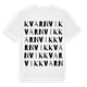 White t-shirt med Kvarnvik ordlek t-shirt