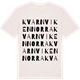 Vintage White t-shirt med Kvarnviken Norra ordlek t-shirt