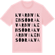 Pink Cotton t-shirt med Kvarnviken Södra ordlek t-shirt