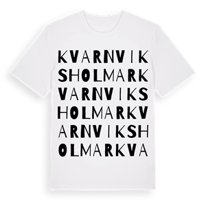 Kvarnviks holmar ordlek t-shirt – ekologisk bomull t-shirt från Pinshirt