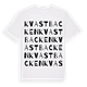 White t-shirt med Kvastbacken ordlek t-shirt