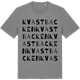 Mid Heather Gray t-shirt med Kvastbacken ordlek t-shirt