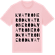 Pink Cotton t-shirt med Kvatroneröd ordlek t-shirt