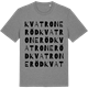 Mid Heather Gray t-shirt med Kvatroneröd ordlek t-shirt