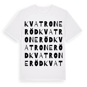 Kvatroneröd ordlek t-shirt – ekologisk bomull t-shirt från Pinshirt