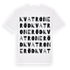 Kvatroneröd ordlek t-shirt