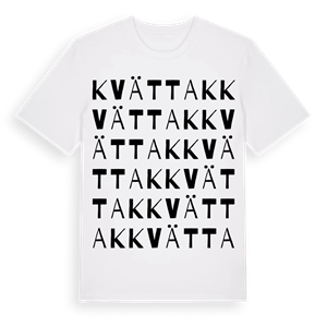 Kvättak ordlek t-shirt – ekologisk bomull t-shirt från Pinshirt