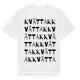 White t-shirt med Kvättak ordlek t-shirt