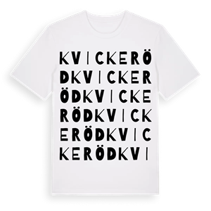 Kvickeröd ordlek t-shirt – ekologisk bomull t-shirt från Pinshirt