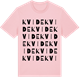 Pink Cotton t-shirt med Kvide ordlek t-shirt