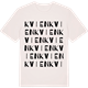 Vintage White t-shirt med Kvien ordlek t-shirt